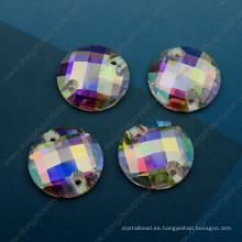 Ab Color Round Sew on Stones Strass
